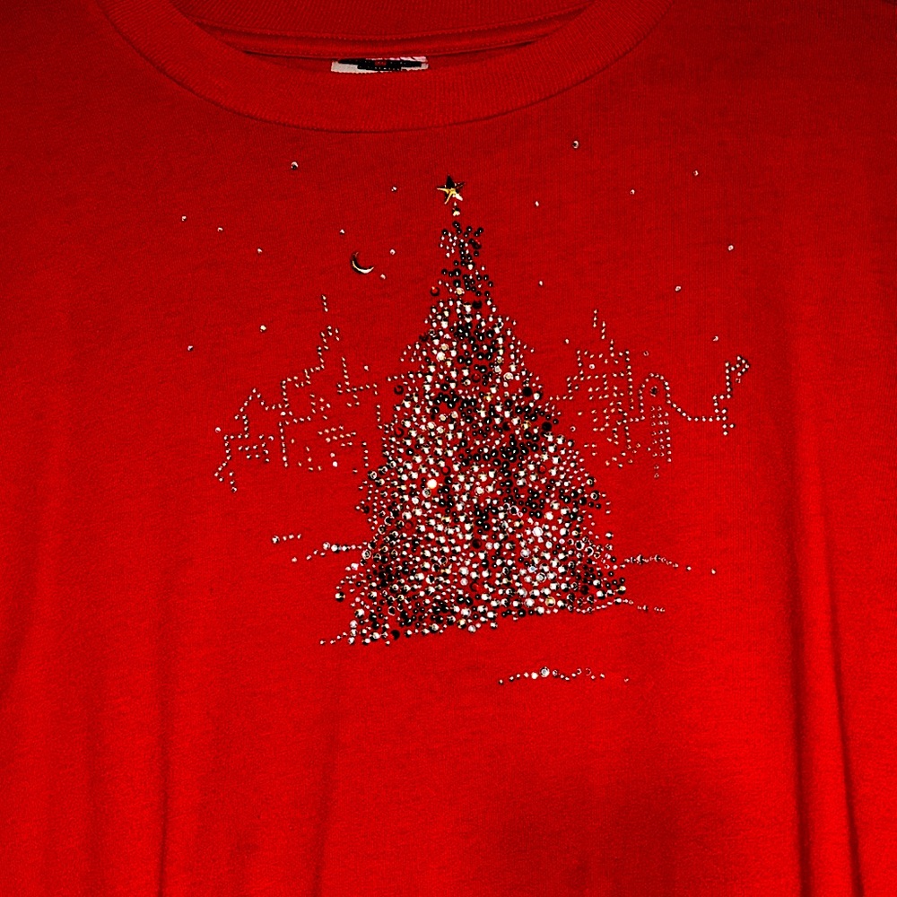 Red long sleeve Christmas T-shirt
